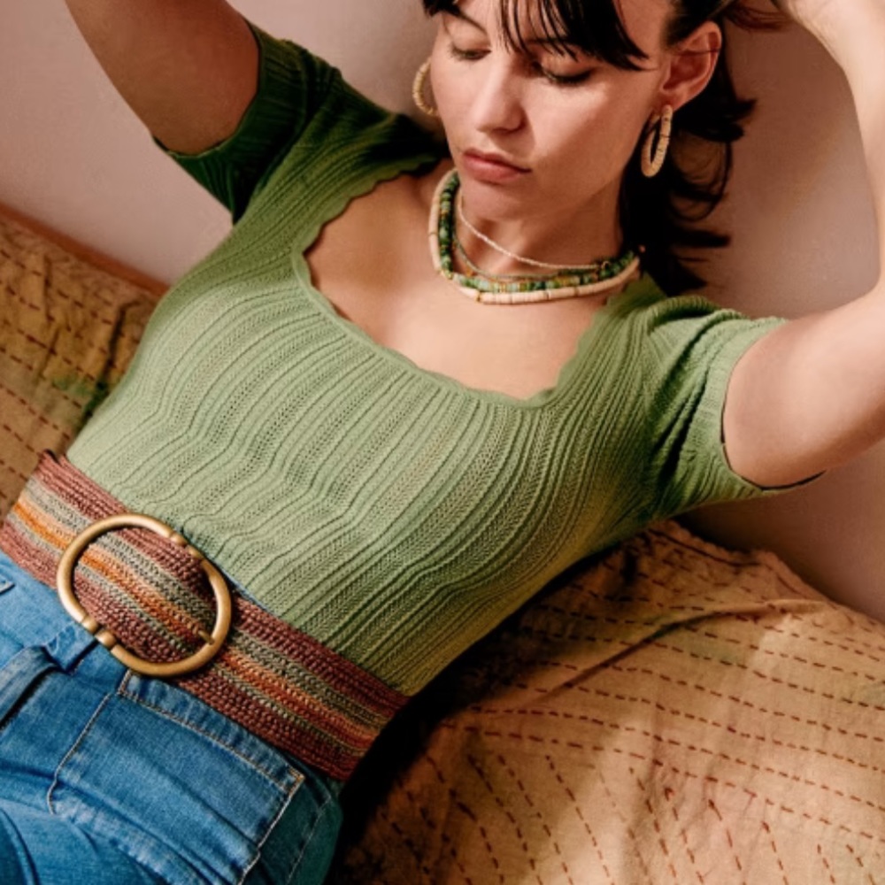 Sezane Fetiche Belt in Raffia